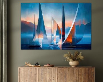 Sailboats abstract-10a-32 by Rautenberg Digital Art Maritim