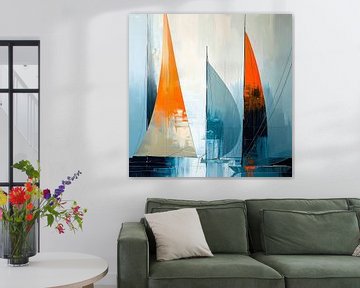 Sailboats abstract-12 by Rautenberg Digital Art Maritim