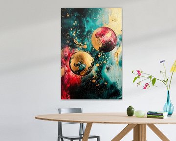 Abstract planets and gold details by Imperial Art House
