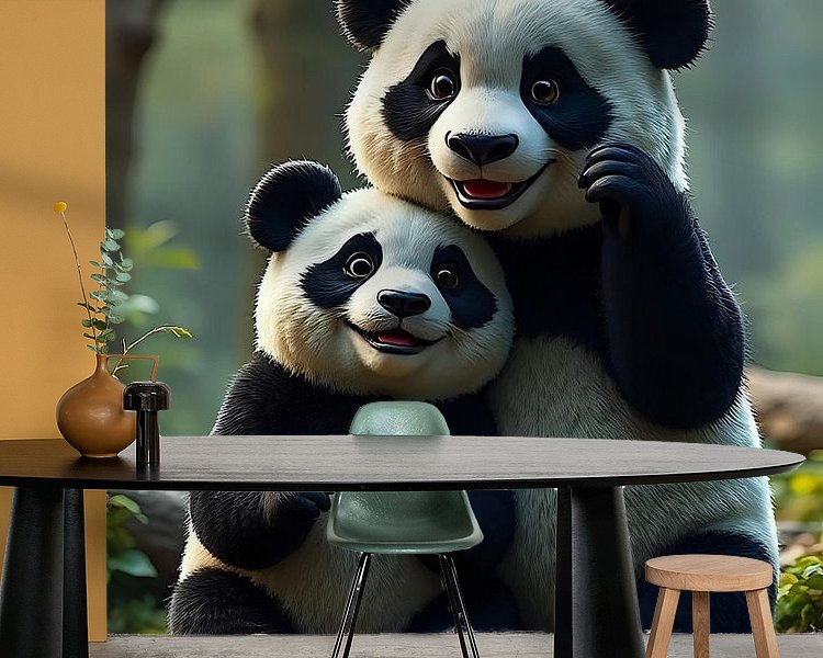 Voorbeeld van het werk in een kamer