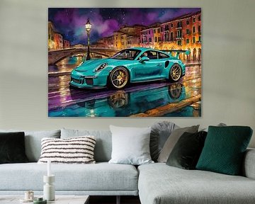 Der Porsche 911 GT3 in der Farbe Teal