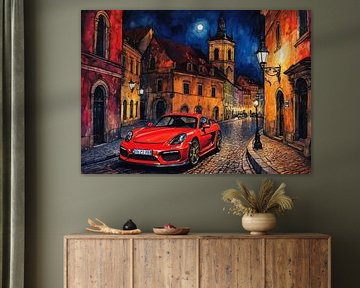 Der rote Porsche Cayman GT4