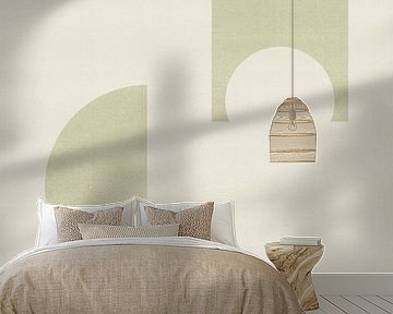 Minimalistische Formen in Beige und Weiß