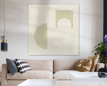 Minimalistische Formen in Beige und Weiß von Dina Dankers
