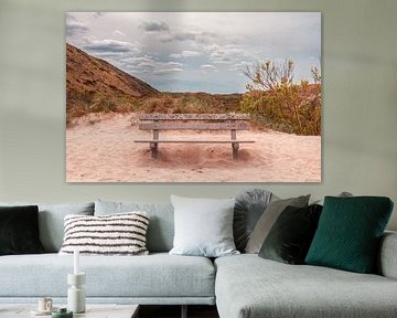 The lone bench in the dunes.