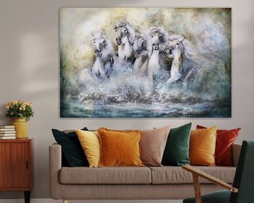 wild horses ( painting) van Els Fonteine