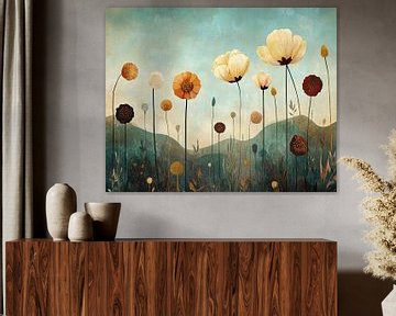 Blossoms Against The Quiet Sky van Abstract Schilderij