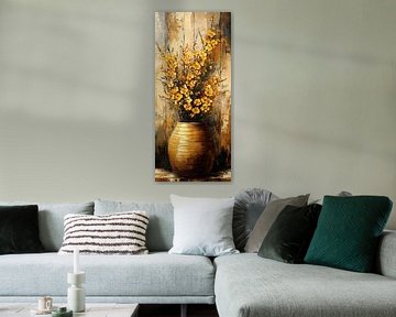 Goldene Blumen Stillleben von Kunst Laune