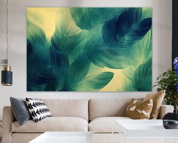Groene Dynamiek | Dynamisch Groen Abstract van Modern Collection