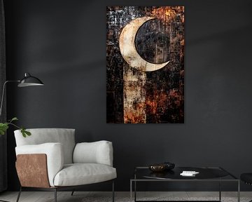 Abstracte maan op textuur van Art & Soul Creations