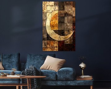 Abstract crescent moon texture art by Art & Soul Creations