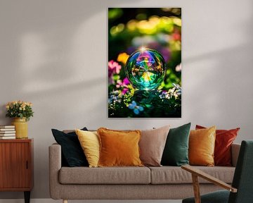 Kristallen bol in tuin van Imperial Art House