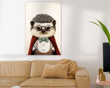 Schattige egel in kleurrijke outfit van Imperial Art House