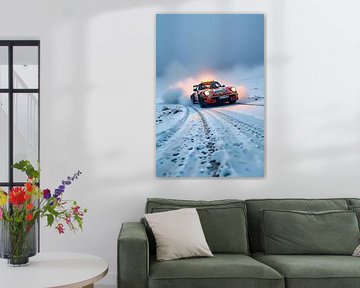 Racen in winterse omstandigheden