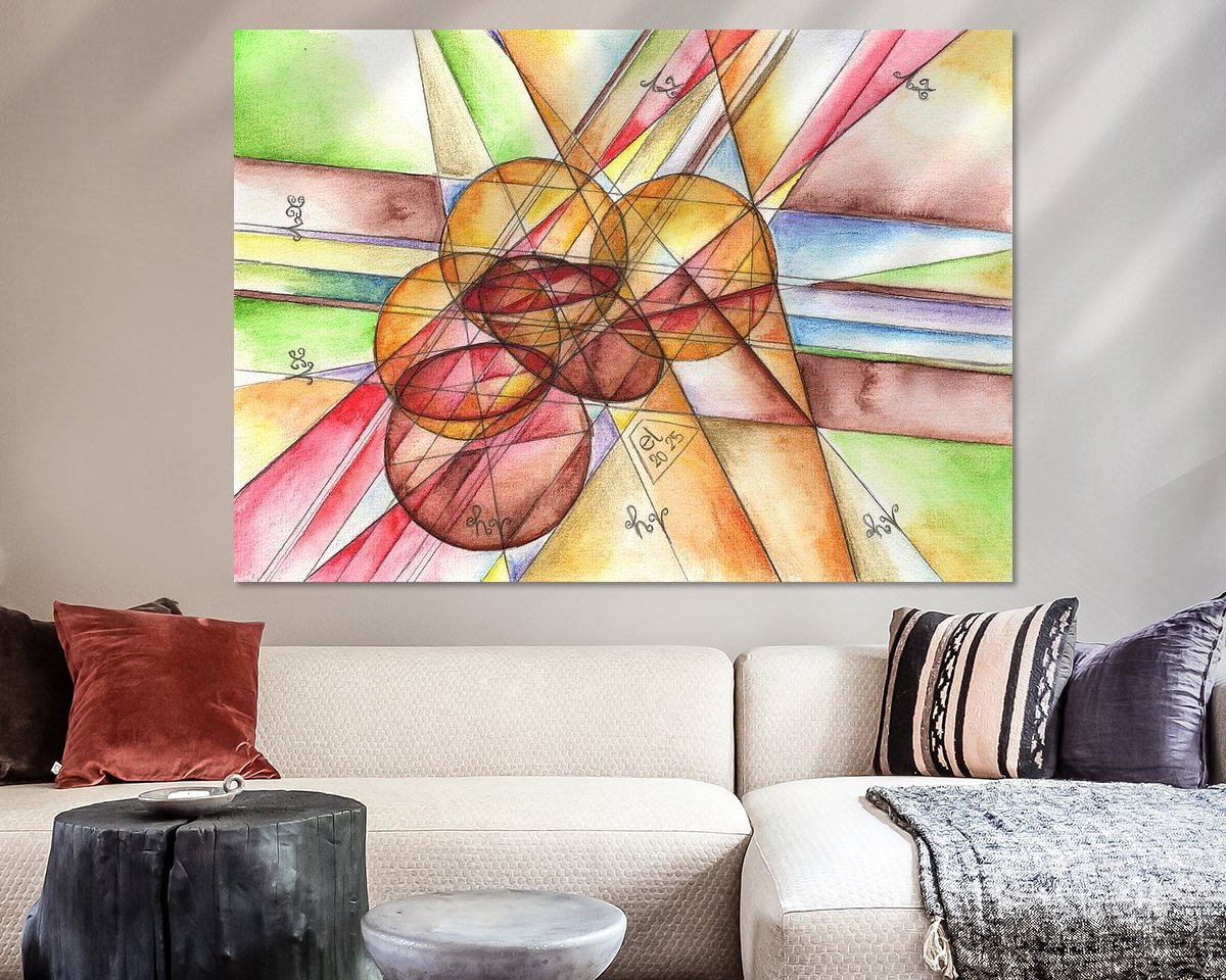 Voorbeeld van het werk in een kamer