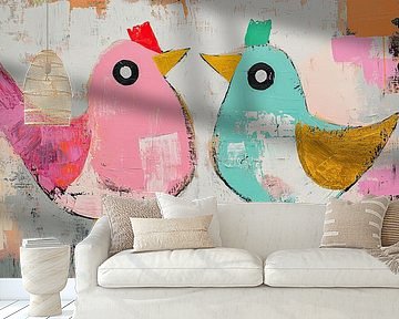 Bird colours | Cheerful birds by ARTEO Paintings