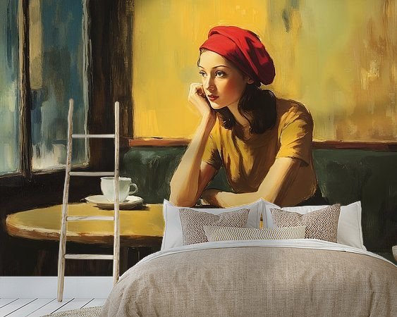 Voorbeeld van het werk in een kamer