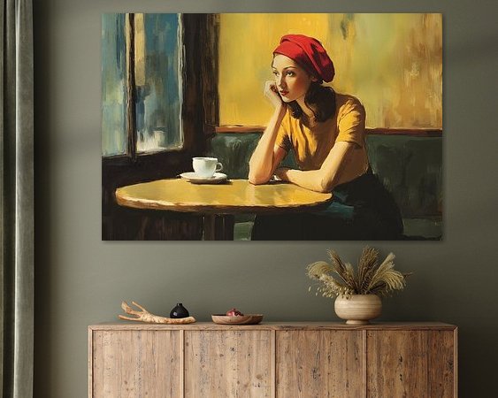 Voorbeeld van het werk in een kamer