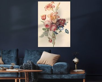 Vintage boeket van tuinbloemen van kautsar1 art
