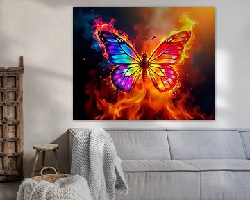 Flaming butterfly by Jean Pierre