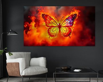 The butterfly in flames
