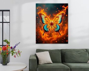 Ailes de feu colorées