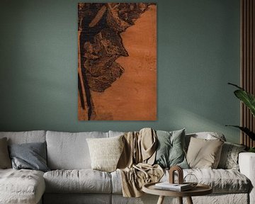 Roestige botanische opdruk van Dina Dankers