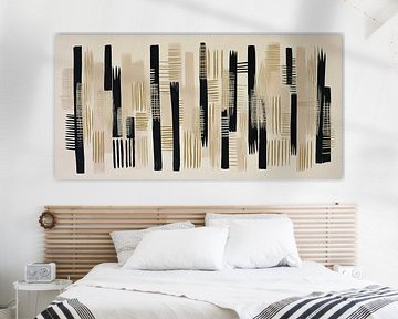 Abstrait en taupe et noir
