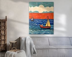 Voorbeeld van het werk in een kamer