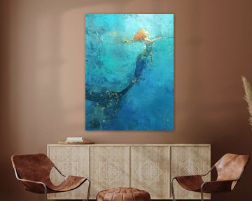 Vrouwen Kunst | Beyond Blue Bounds van ARTEO Schilderijen