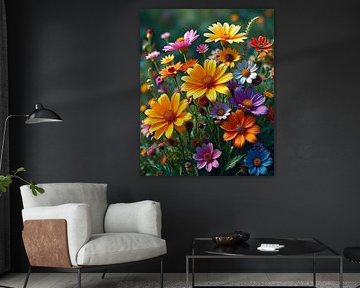 Kleurrijke wilde bloemen