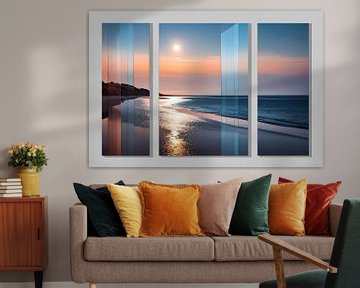 Beach and sea triptychon-02 by Rautenberg Digital Art Maritim