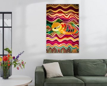 Kleurrijke eend abstract patroon van Imperial Art House