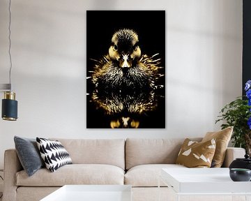 Golden duckling in hyperrealism by Imperial Art House