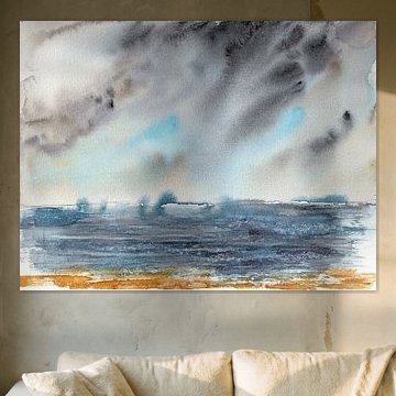 Stürmische Wolken über dem Meer