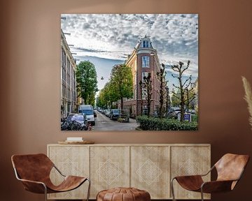 Gerard Doustraat with Quellijnstraat in the Pijp area. by Don Fonzarelli