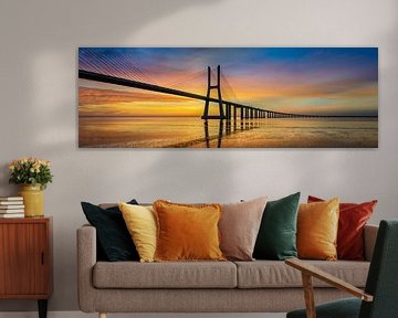 Vasco-da-Gama-Brücke in Lissabon, Portugal von Michael Abid