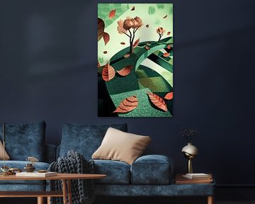 Surreale Natur mit Bäumen von Imperial Art House