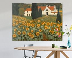 Voorbeeld van het werk in een kamer