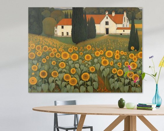 Voorbeeld van het werk in een kamer