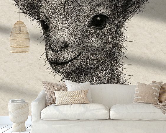 Voorbeeld van het werk in een kamer