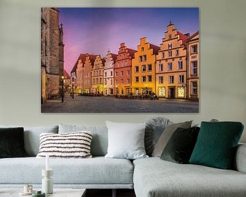 Giebelhäuser am Marktplatz in Osnabrück, Deutschland von Michael Abid