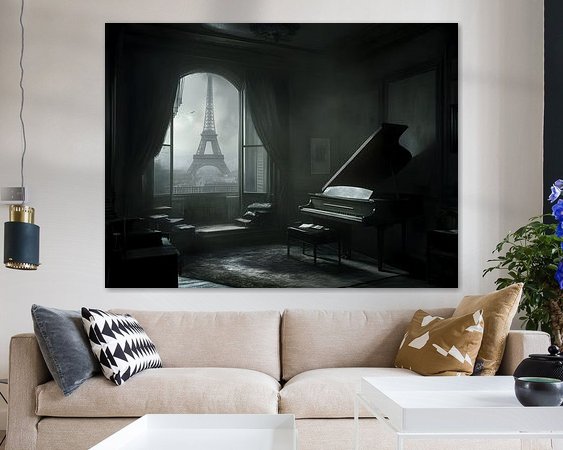 Voorbeeld van het werk in een kamer