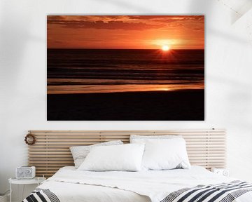 Ondergaande zon Texel