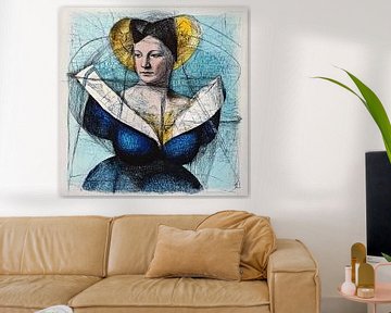 Zeeuws goud, een vrouwenportret van Vlindertuin-Art