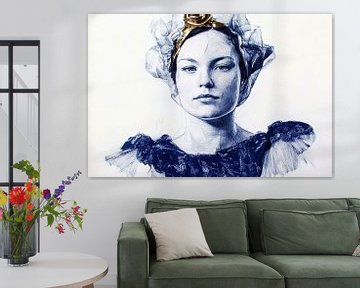 De Blik van Toen, een vrouwenportret van Vlindertuin-Art