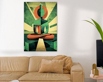 Kubistisch Boeddha ontwerp met kleuren van Art & Soul Creations