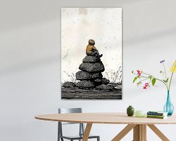 Voorbeeld van het werk in een kamer