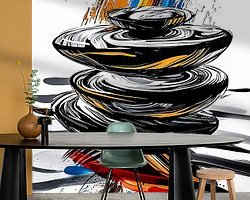 Voorbeeld van het werk in een kamer