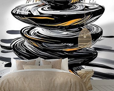 Voorbeeld van het werk in een kamer